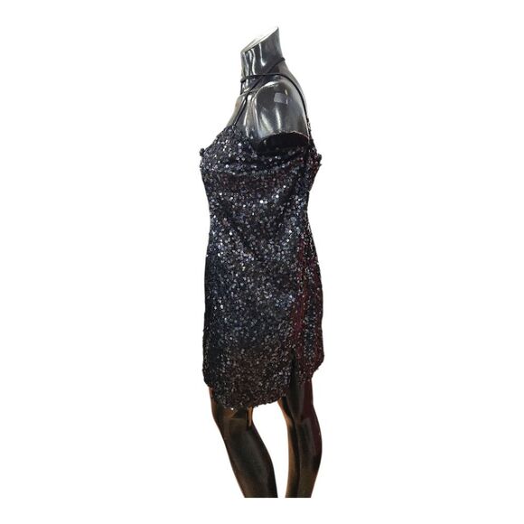 WILD FABLE BLACK SEQUINS SLEEVELESS MINI SKIRT SIZE 2XL. - Picture 3 of 10